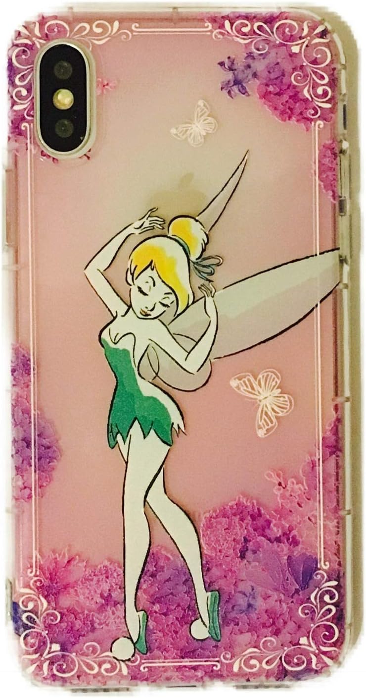 Embossed Shockproof Clear Transparent Cute Cartoon TPU Case For iPhone (EMB01) ( Max, Purple Tinkerbell)