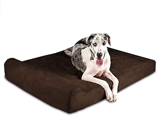 Barker Beds Replacement Cover (Headrest, Giant, Chocolate) – Soft Microfiber Dog Bed Cover for 7" Orthopedic Beds – Durabl...