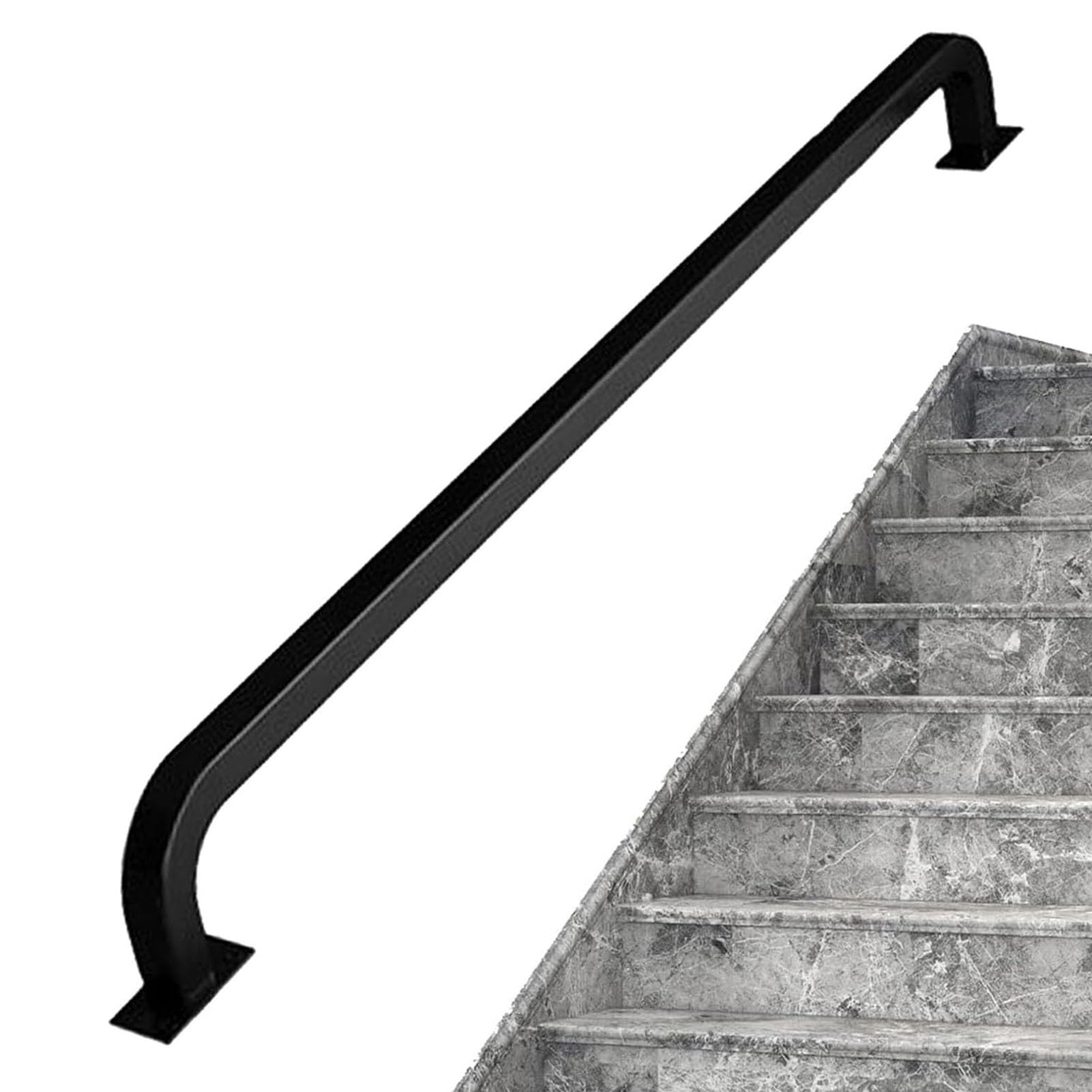 Barre d'appui en fer forgé contre les chutes dans les marches d'escalier