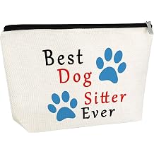 Dog Lover Gift Makeup Bag Appreciation Gift for Dog Walker Cosmetic Bag Animal Lover Gifts Pet Sitter Christmas Thanksgiving Thank You Gift for Dog Trainer Puppy Dog Theme Gift Travel Toiletry Pouch