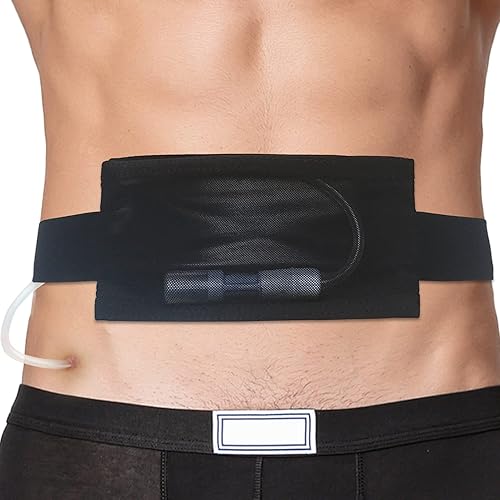 Cinturón de diálisis peritoneal transpirable con bolsa de malla elástica para tubo de alimentación Peg/G/J, accesorios de transferencia, accesorios