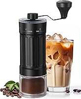 Vista 1 de GCCTXC Manual Coffee Grinder with Ceramic Burr Handheld Hand Crank Espresso Grinder for Coarse Drip Fine Pour Over French Press Small Portable for