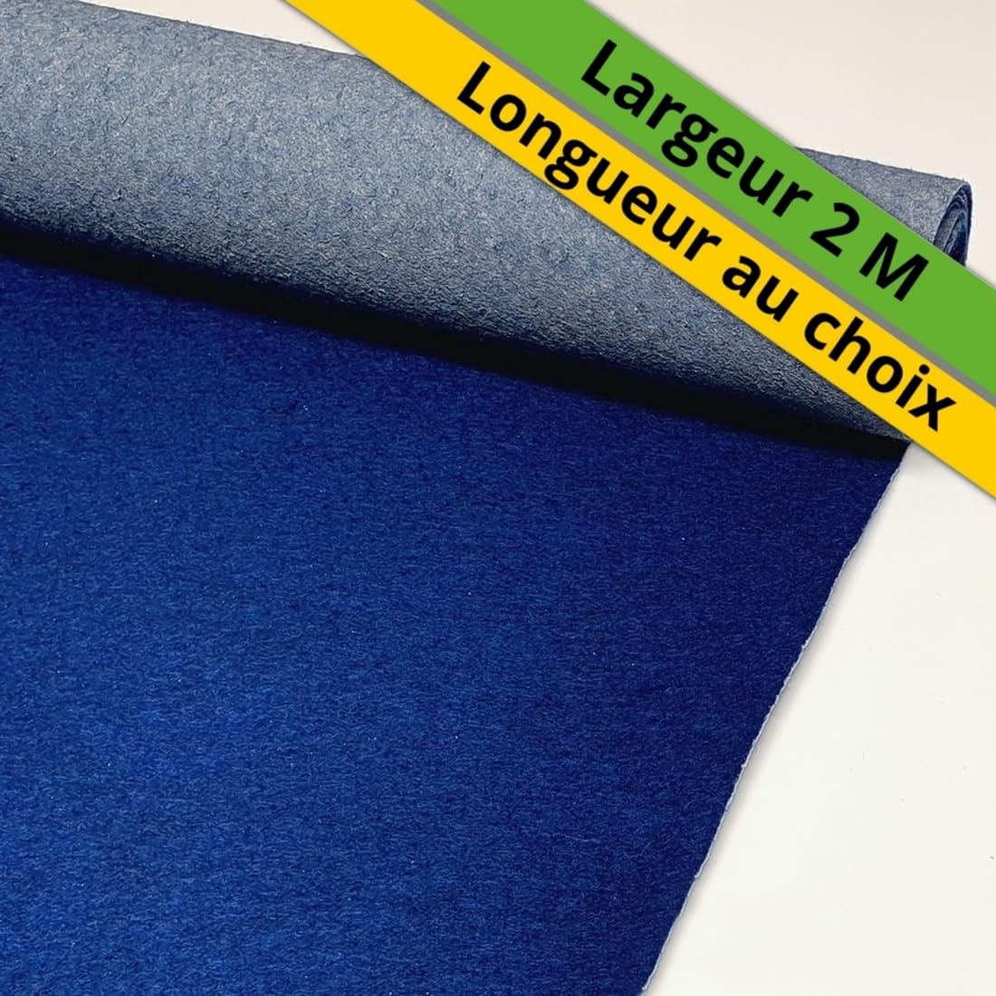 MadeInNature Moquette Événementielle Réutilisable et Robuste, Moquette Exposition et Stand classée Anti-Feu, Largeur 2 mètres, Couleur et Longueur au choix (Blauw, Longueur 300cm)
