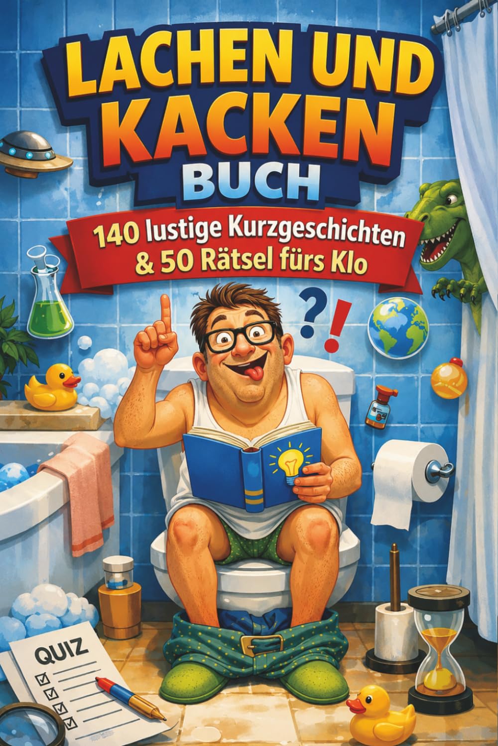 Lachen und Kacken Buch: 140 lustige Kurzgeschichten & 50 Rätsel fürs Klo – Die perfekte Klolektüre für Männer