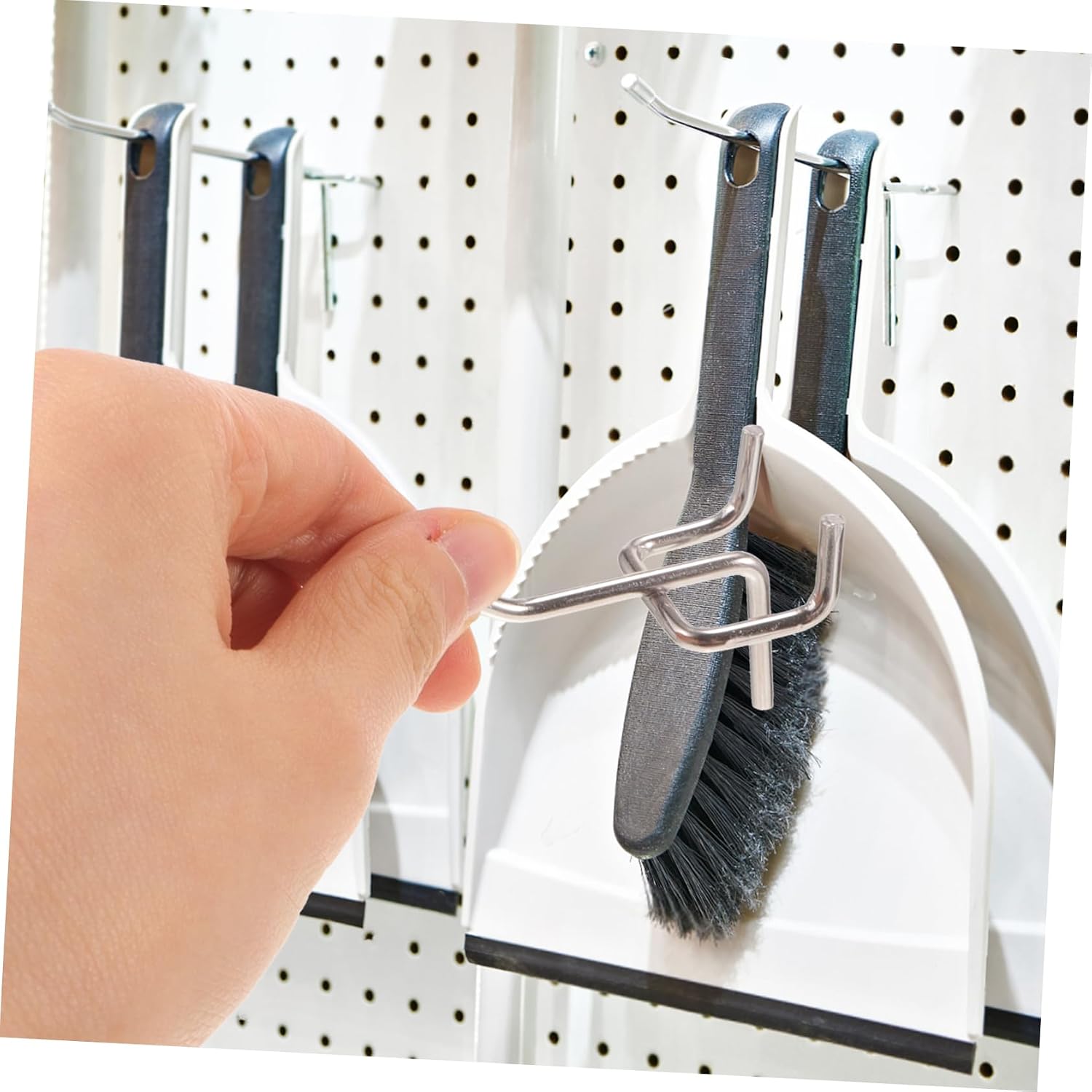 Zerodeko 50pcs Garage Hooks for Hanging Hooks Coated Electroplating Pegboard Hangers Steel for Screwdrivers Hammers Wrenches