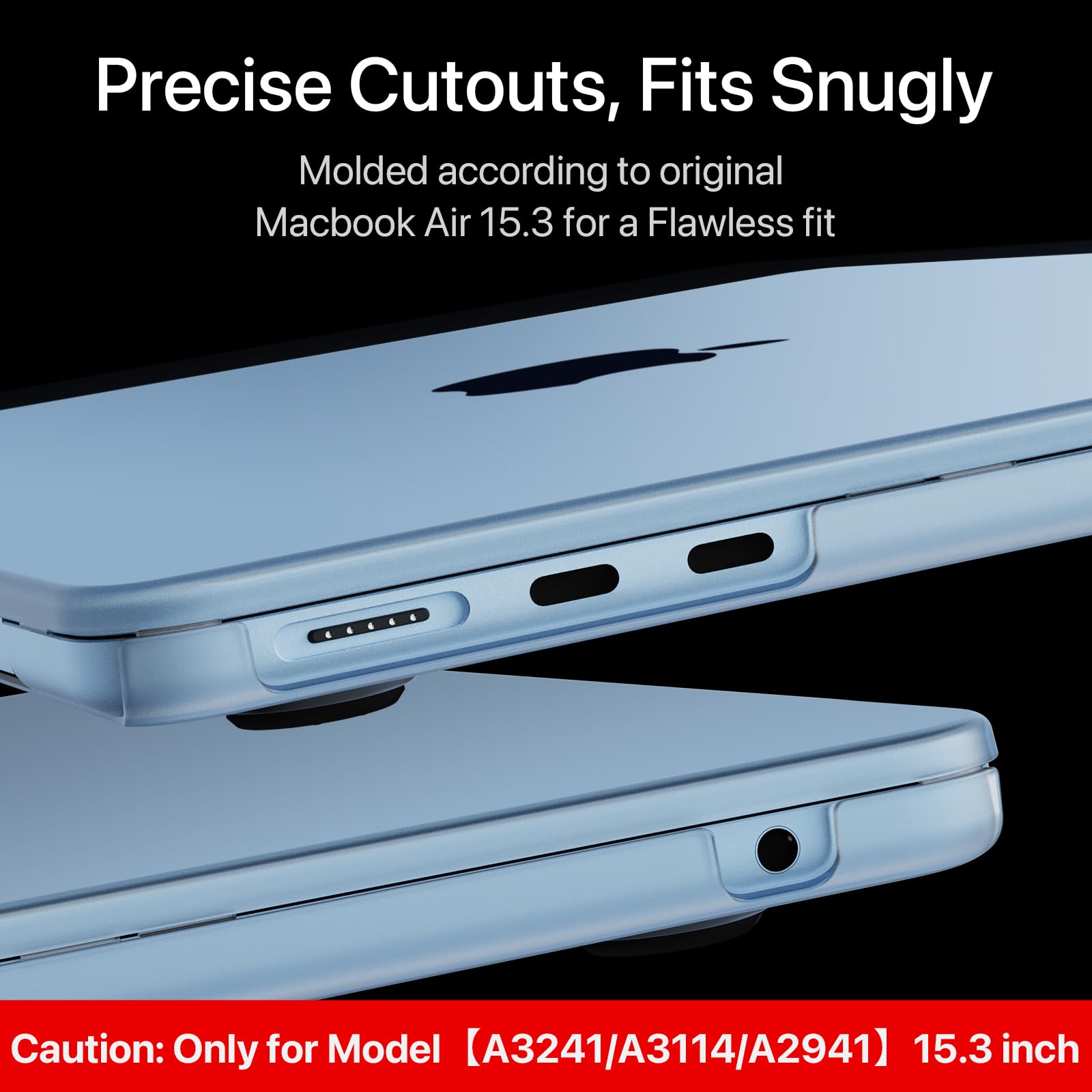 Official SkyBlue] For MacBook Air 15 Inch Case M4 M3 M2