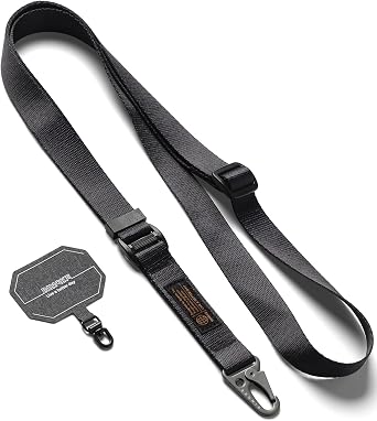 Ringke Tactical Webbing Lanyard Strap with Patch [Heavy Duty Carabiner] Durable Multi-Purpose Phone Shoulder Neck Strap