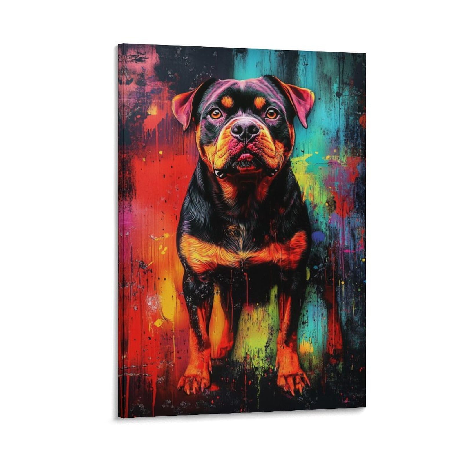 Impression sur toile Rottweiler decoration murale maison grand format
