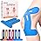 IEADEN Precut Kinesiology Tape for Knees, 10 Pcs - Knee Support & Stability, Knee Pain Relief Athletic Tape - Waterproof & Elastic, Breathable Hypoallergenic Latex-Free Tape, Blue