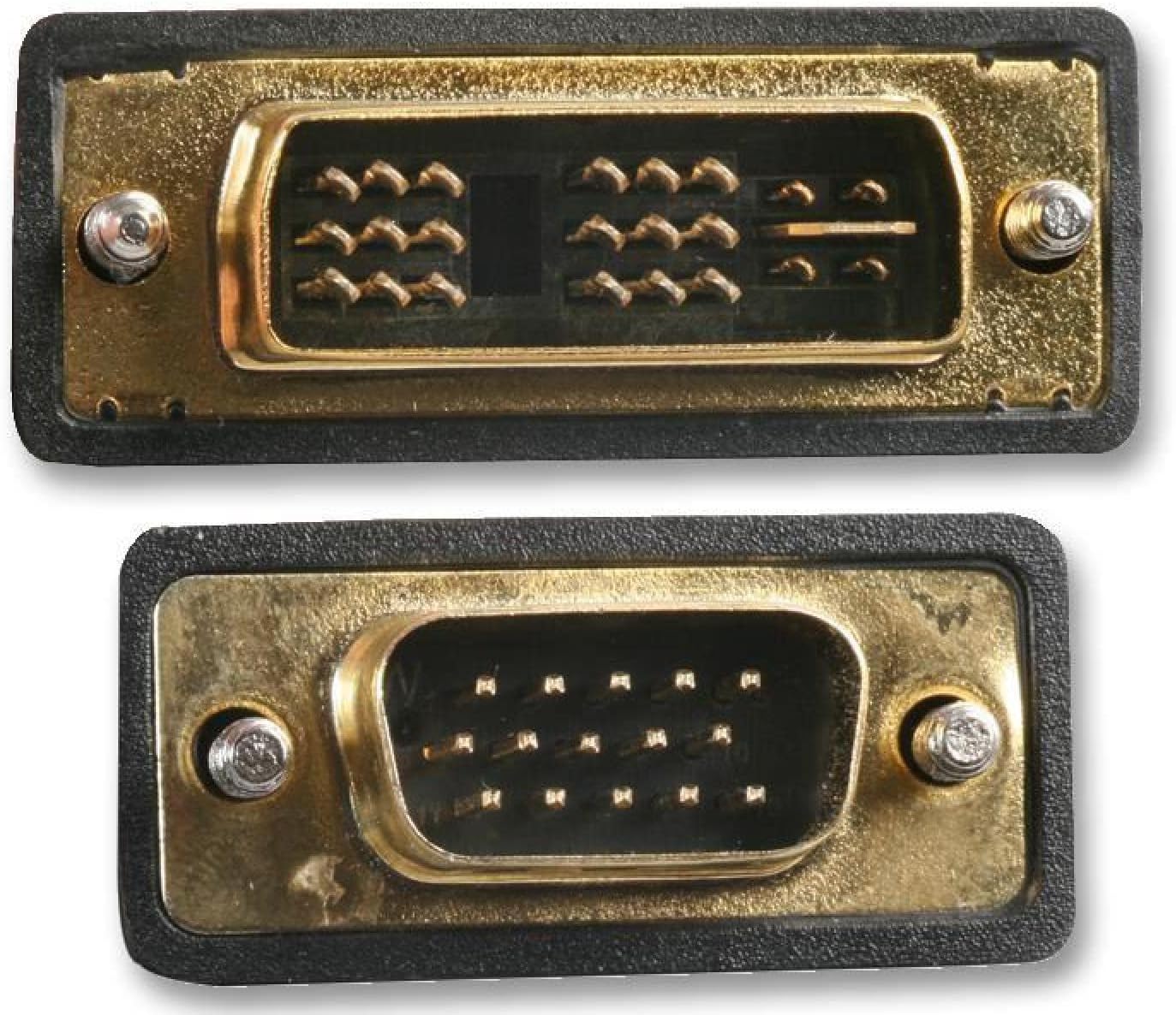 DVI-A to 15 Pin VGA (D Sub) Male to Male Lead, 2m Black