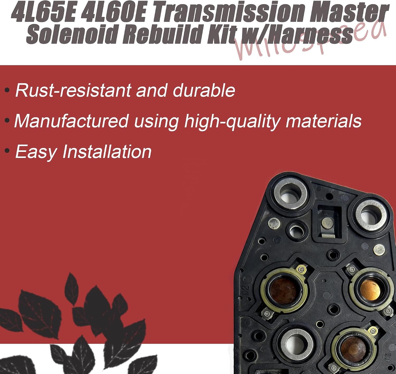 4L65E 4L60E Transmission Master Solenoid Rebuild Kit w/Harness, Pressure Manifold Switch, Trans Oil Filter Fit for GM 2003-2005 M30 M32 Transmission, 24208576 8684216