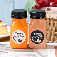 Vista 5 de 24 Pack 4oz Empty PET Plastic Juice Bottles with Leak-Proof Caps Lids, Reusable Clear Water Bottle Food Grade Bulk Beverage Containers for Juicing