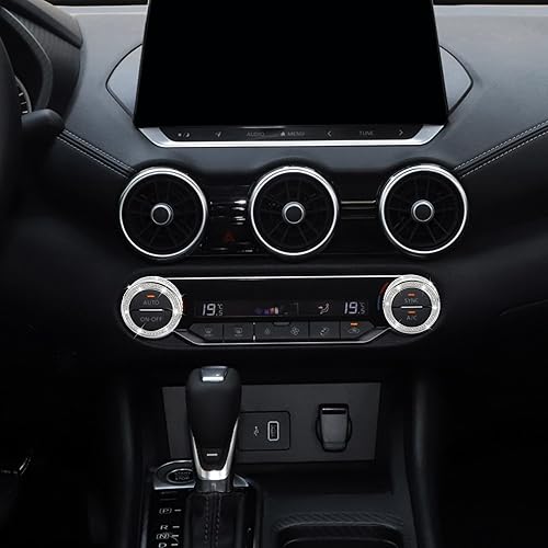 Miniatura 6 de TOMALL Bling - Cubierta de botón de aire acondicionado compatible con Nissan Sentra 2020-2025, cubierta de consola central de aire acondicionado,