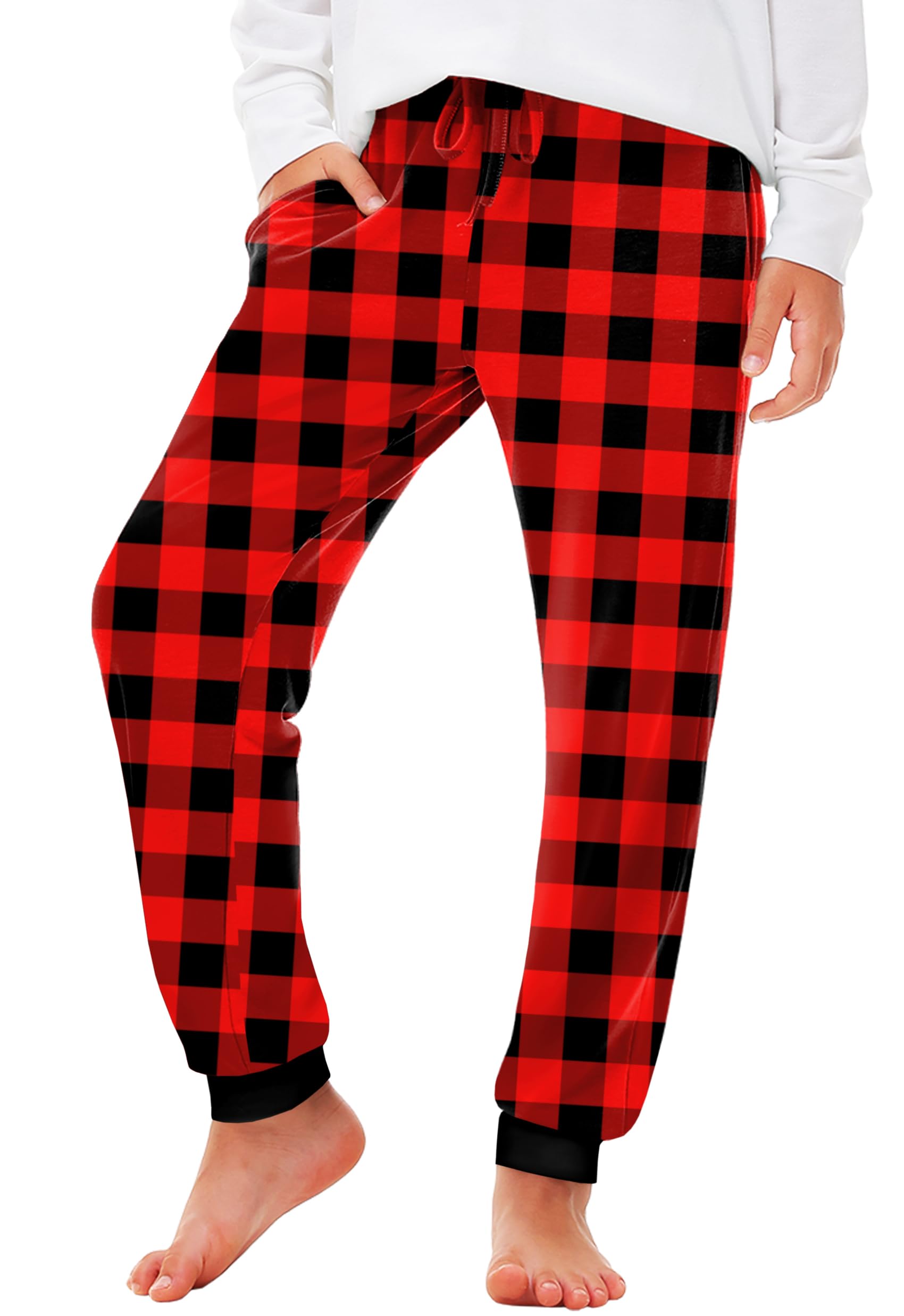 Deerose 4th of July Pants American Flag Drawstring Sweatpants with Pockets 5-14 Years