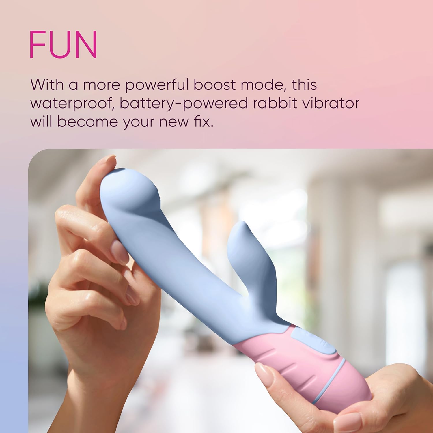 Rabbit Dual-Stimulation Sex Toys - Adult Toy with 20 Vibration Modes, Waterproof, Body-Safe Materials, Uses 4 AAA Batteries for Up to 90 Minutes - Premium Quality Sex Toy (Blue)