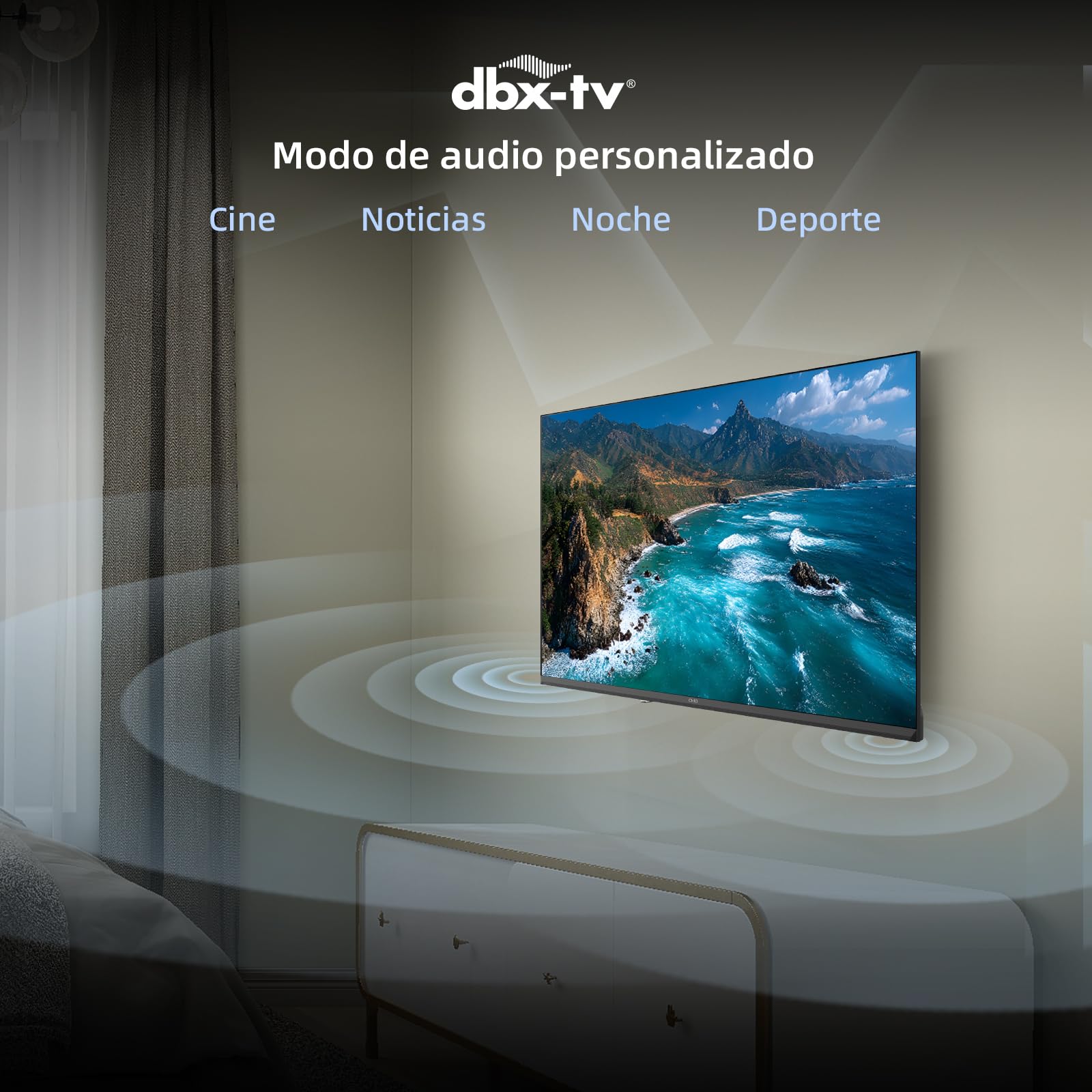 CHiQ LF32FT Smart TV 32 Inch (80 cm), Full HD, HDR10, Google TV OS, Dolby Audio,Chromecast Integrado, Diseño Metal Sin Marco, Sintonizador DVB-C/T/T2/S/S2