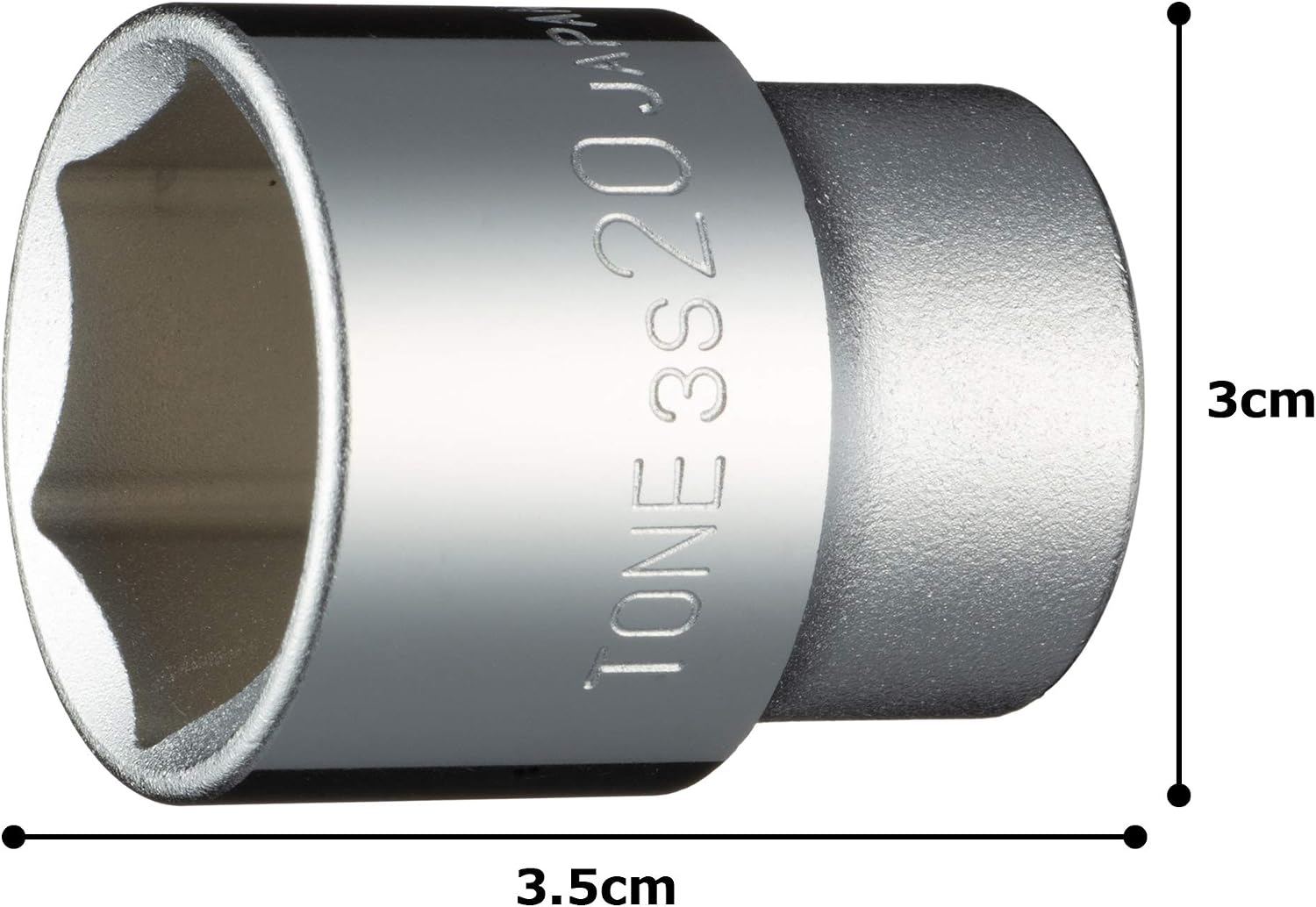 TONE Socket 6-Point 3S-20 3/8" Inch Drive 20mm