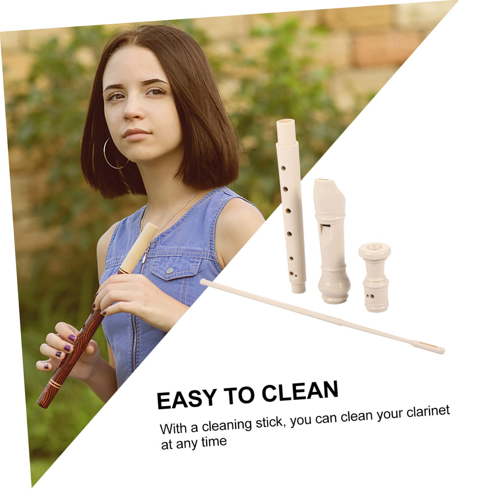 Sosoport 1Set Soprano Recorder for Educational Music Safe Abs Beginner Clarinet for Early Learning and Musical Development present