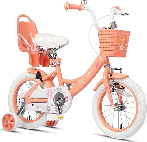 Miniatura 23 de Glerc Maggie Girls Bike, 12-20 Inch Kids Bike for 2-13 Years Old Children, Princess Style Kids Bicycle with Doll-Seat & Basket & Training Wheels,