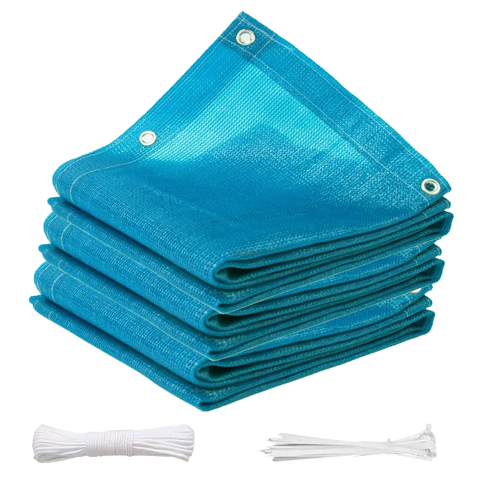 Voile d'ombrage anti-UV bleu ciel 4.5x6.5m en tissu respirant