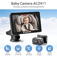 Vista 2 de Itomoro Rear Facing Mirrors, 7'' HD 1080P Baby Car Camera, Infrared Night Vision Function Camera with 150° Wide View & 360° Rotatable Easy