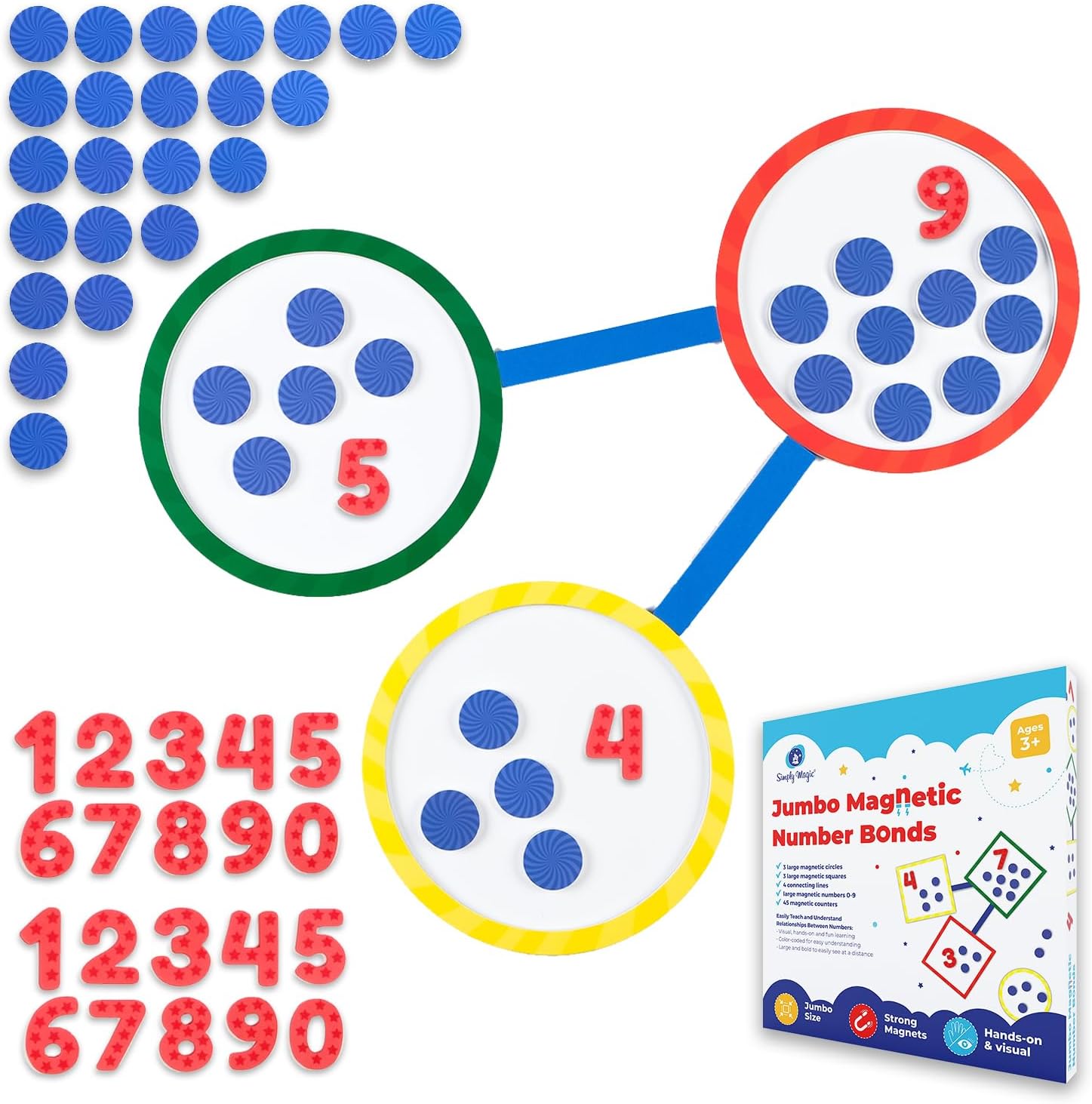 75 PCS Colorful Number Bonds Numbers