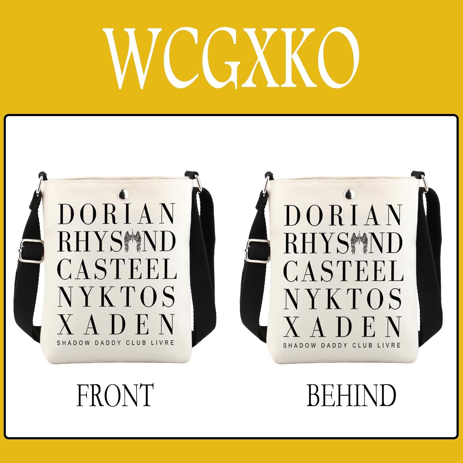 WCGXKO Book Lover Gift Bookish Gift Reader Crossbody Bag Book Lover Messenger Bag - Image 5
