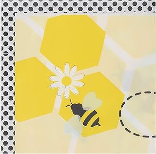 Cocktail Napkins - 150-Pack Luncheon Napkins, Disposable Paper Napkins Kids Birthday Party Supplies, 2-Ply, Bumble Bee Design, Unfolded 13 x 13 Inches, Folded 6.5 x 6.5 Inches