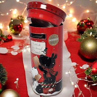 Shortbread Biscuits in Postbox Tin Amazing for Kids & Adults Delicious Traditional Cookies in Collectible Postbox Tin