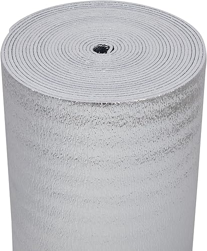 Miniatura 3 de SmartSHIELD - Rollo de aislamiento reflectante de núcleo de espuma de 0.197in, 24 x 25 pies, aislamiento de envoltura de conductos HVAC, aluminio