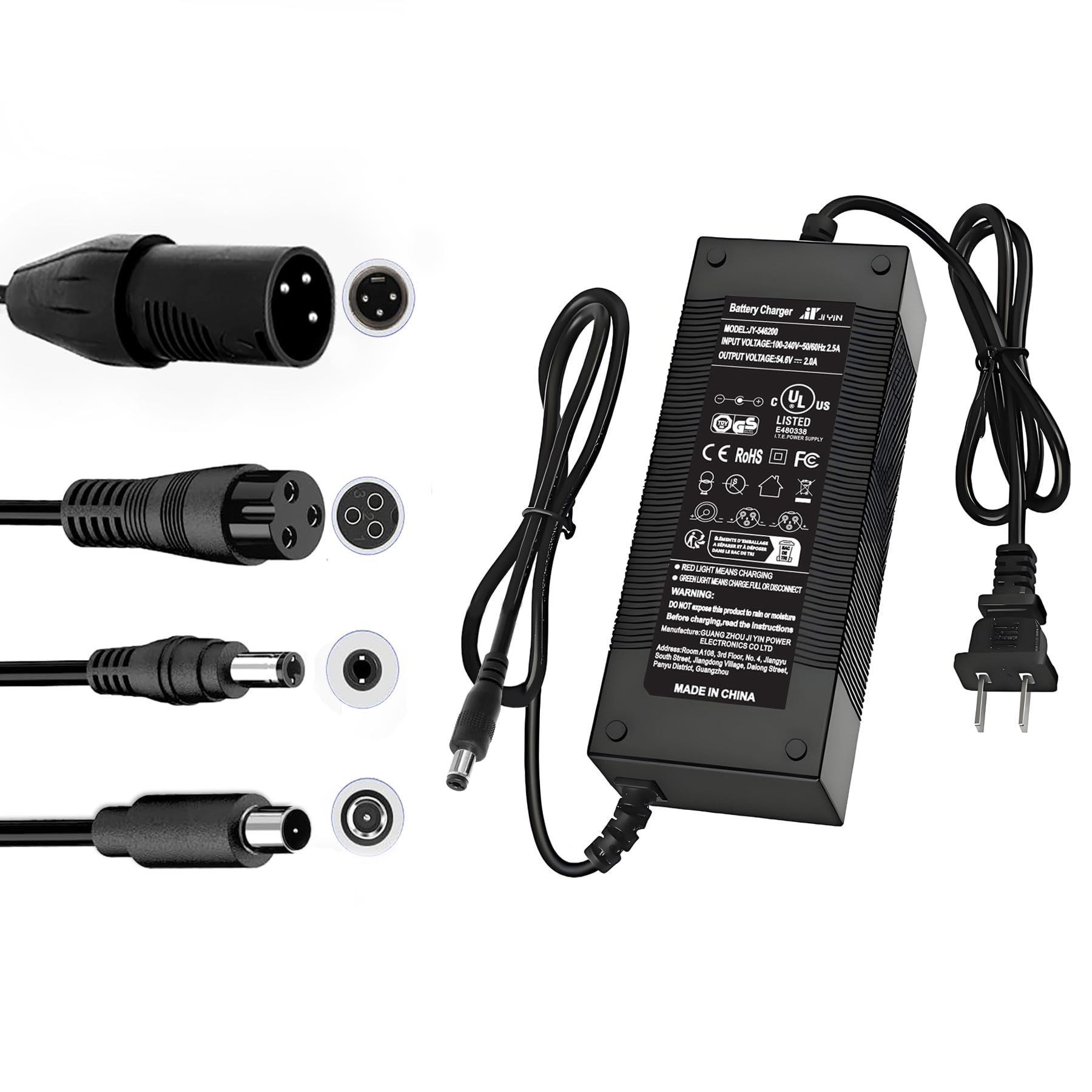 UL Certified 54 6V 2A Fast Electric Bike Charger for 48V Ebike Battery - Compatible with Lectric XP