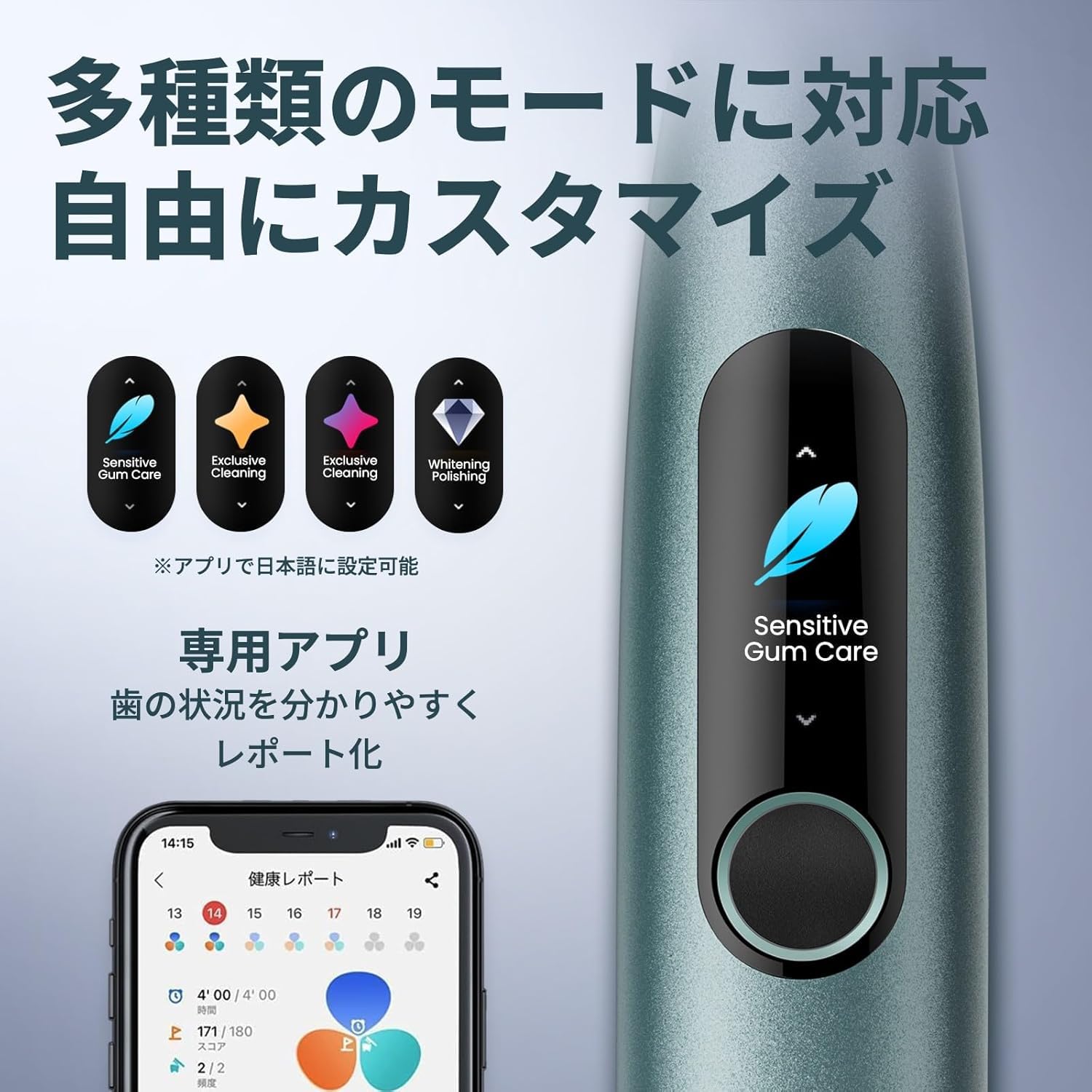 Amazon.co.jp: Oclean X Plus Pro 電動歯ブラシセット 音波歯ブラシ
