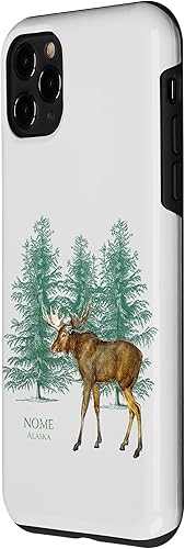 Miniatura 2 de Funda de recuerdo para iPhone 11 Pro Nome Alaska Moose Lovers Trees de aspecto vintage