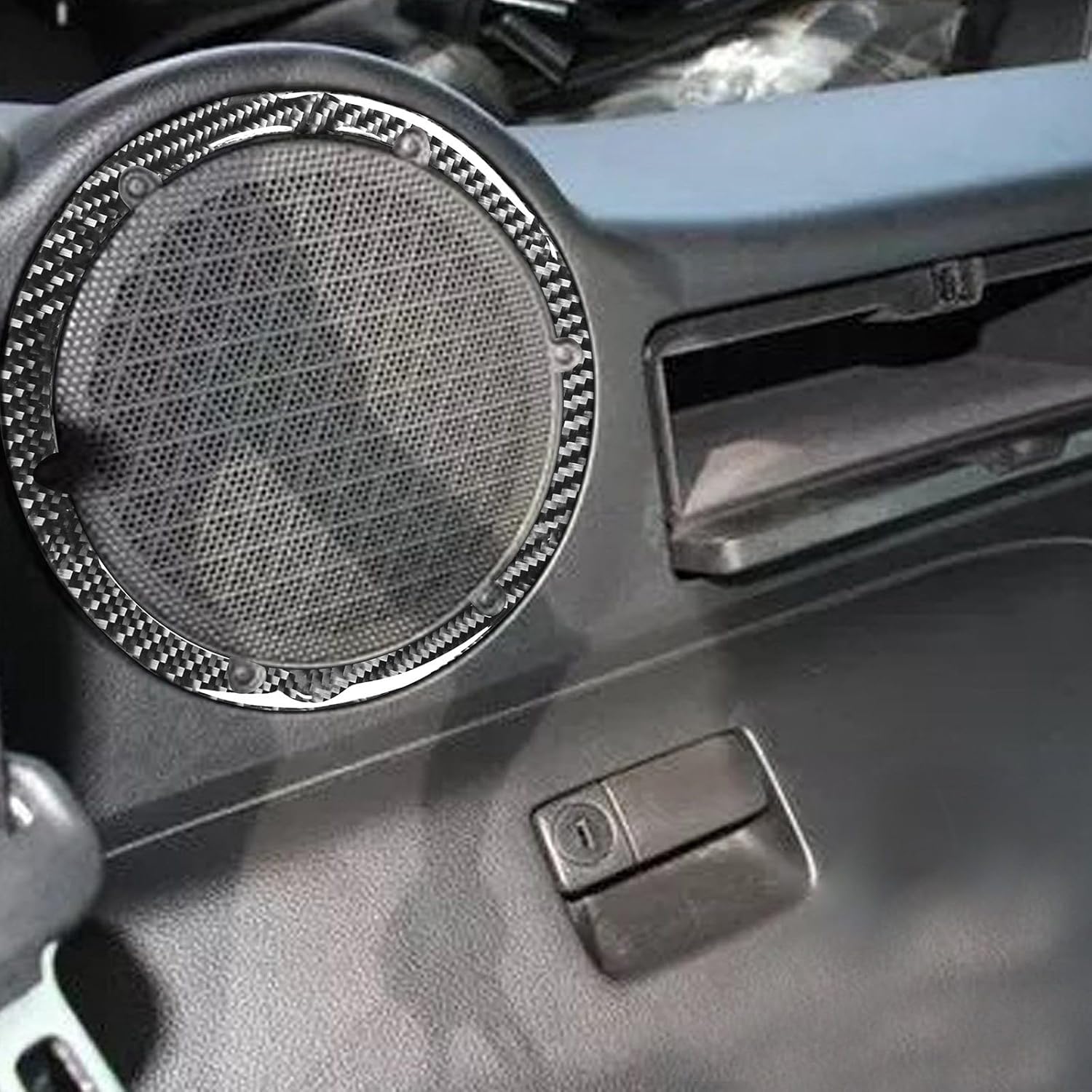 2Pcs Carbon Fiber Interior Panel Frame Cover Trim Compatible with Nissan 350Z 350 Z 2003-2009