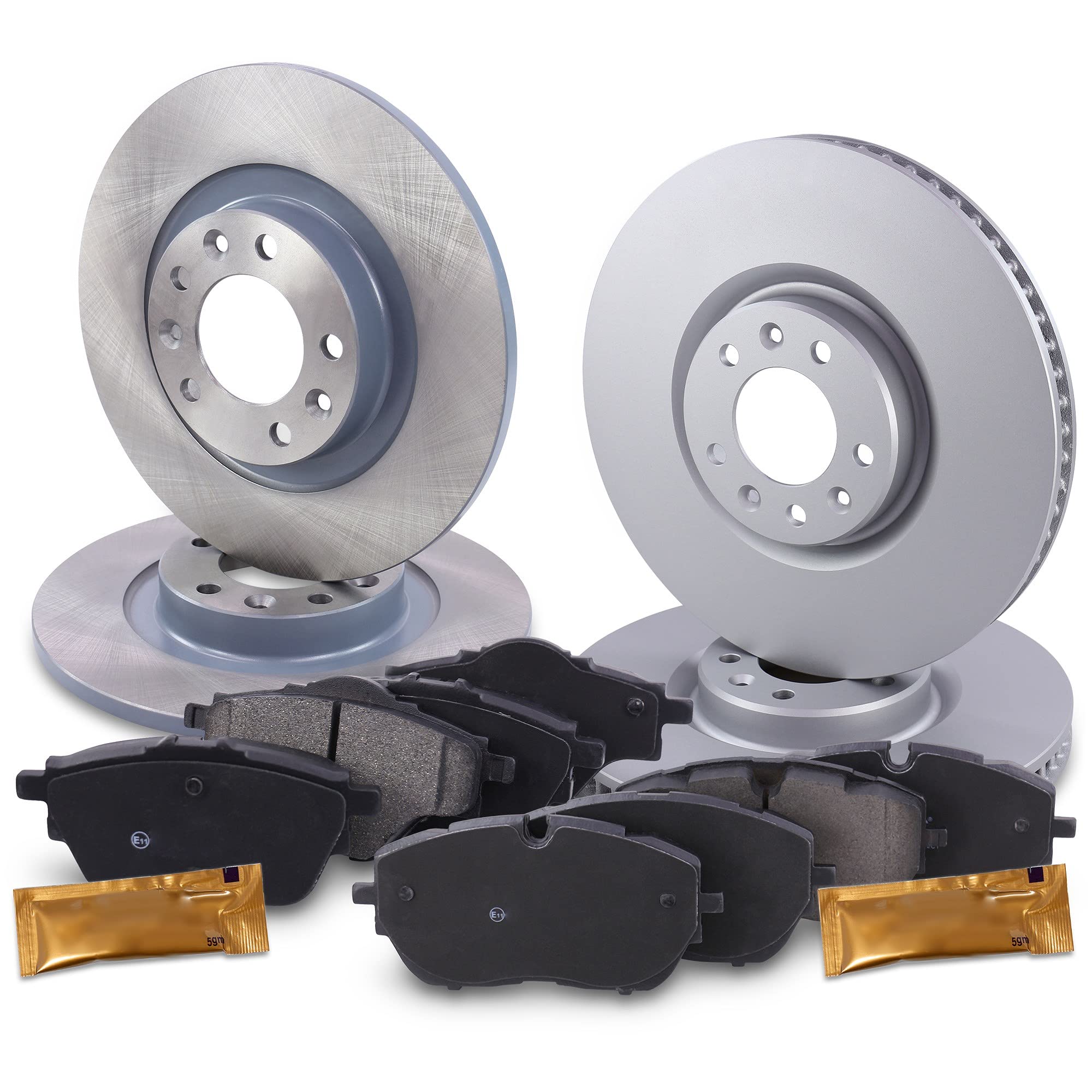 Set freni BESTPRICE ATP incl. dischi freno sportivi anteriori Ø 330 mm forati /