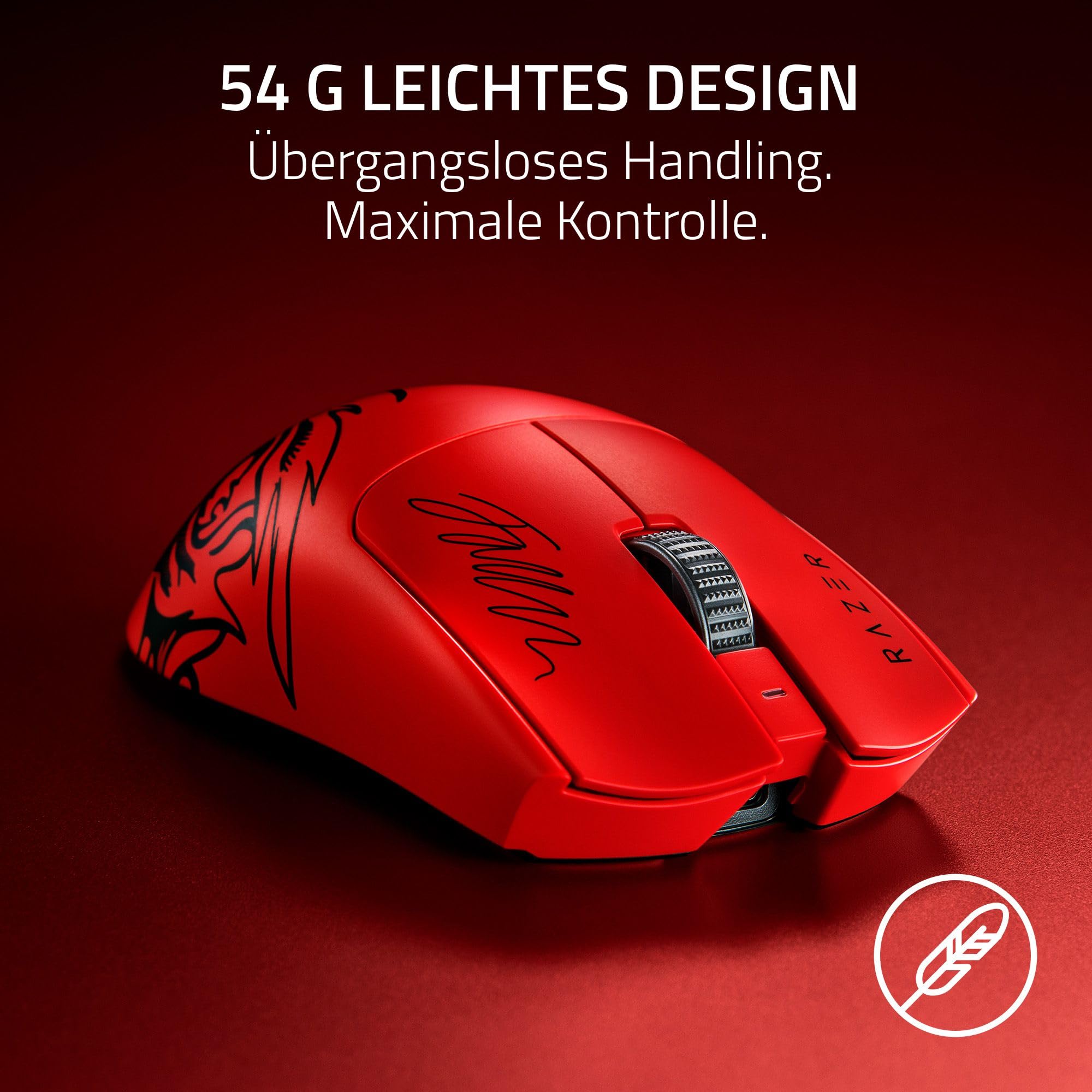 Razer Viper V3 Pro Faker Edition - Ultraleichte kabellose Esports Gaming-Maus - 8K Hz HyperPolling (54g leichtes Design, Focus Pro Sensor 35K DPI, HyperSpeed Wireless, 95 Stunden Akkulaufzeit) Faker
