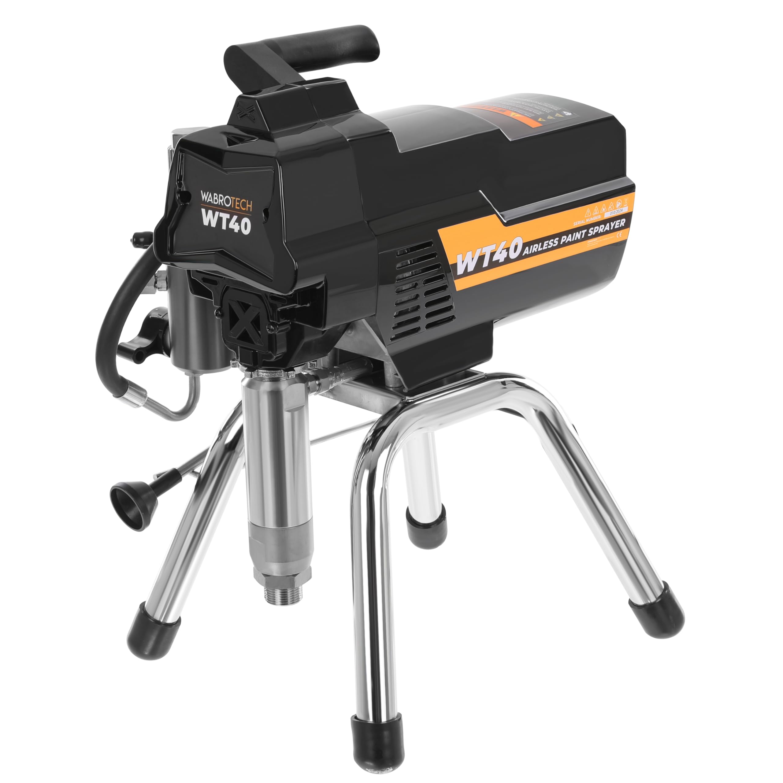 WT40 Airless Peinture 3000 W - 3290 PSI / 227 Bar Pulvérisateur de Peinture Airless - 4 L/Min Pulvérisateurs de Peinture - 140000 m²/an Pistolet a Peinture Electrique avec Tuyau de 15 m