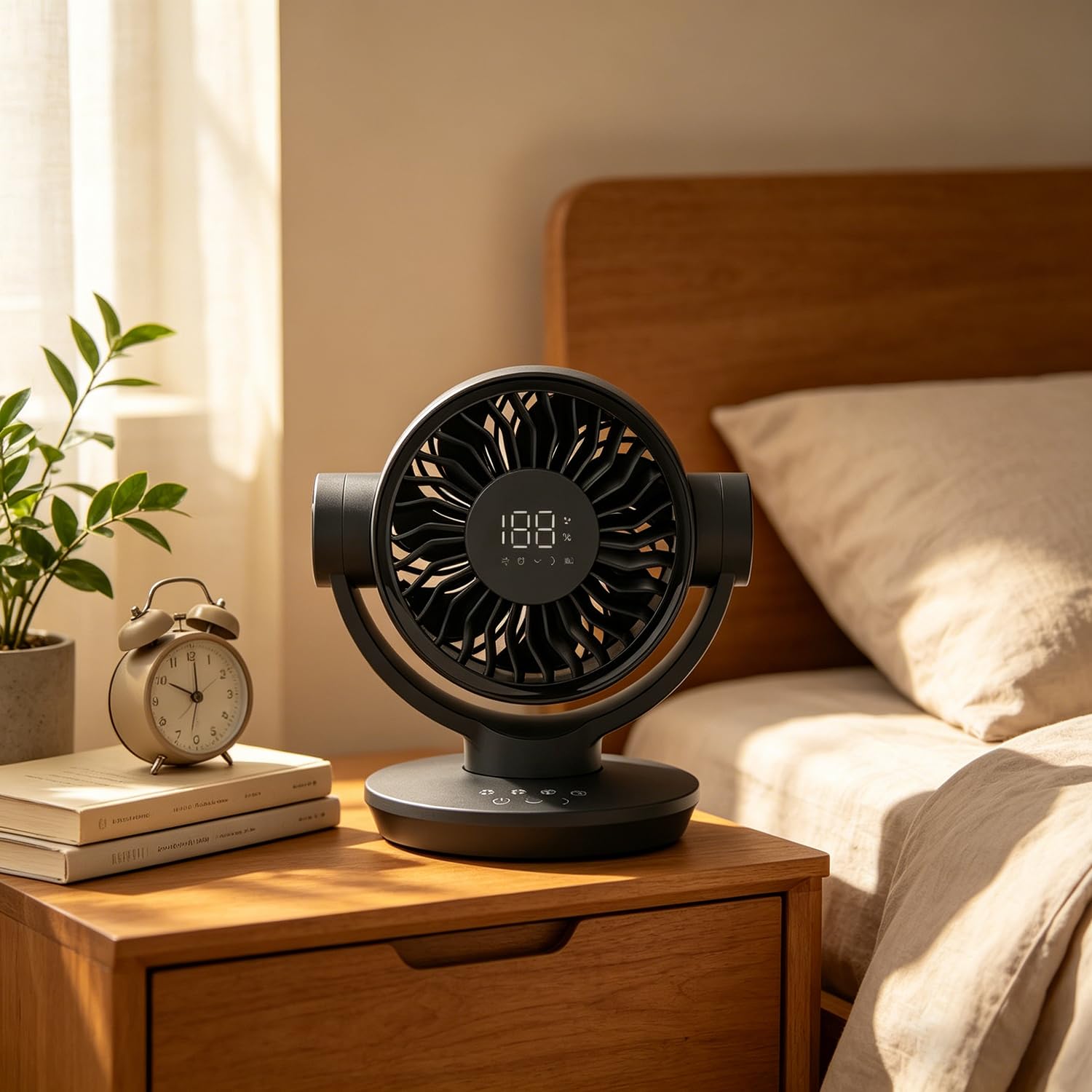 QLKUNLA Ventilador de escritorio circulador de aire con control remoto