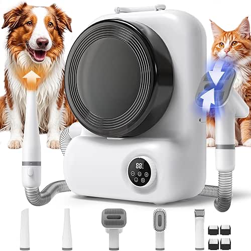 Dog Grooming Vacuum and Dryer, Pet Grooming Vacuum for Dogs