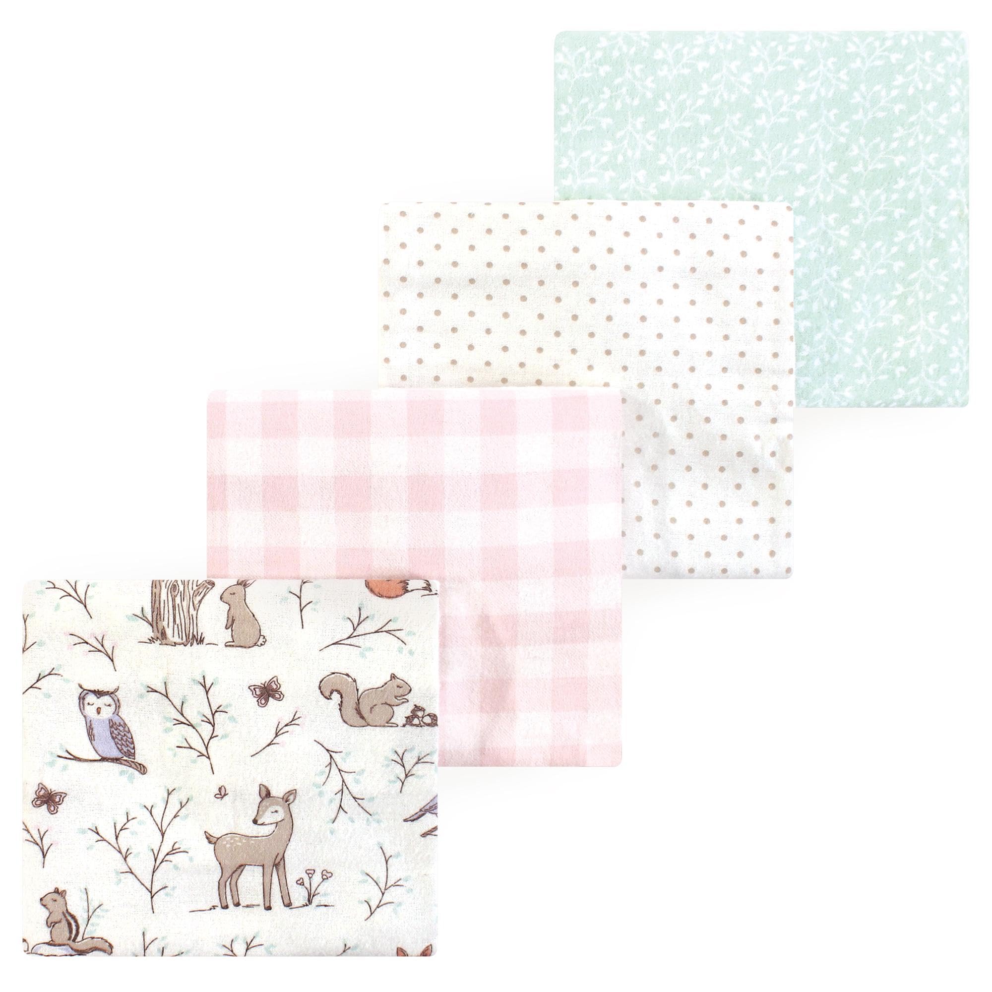 Luvable Friends Little Treasure Flannel Receiving Blankets 4pk