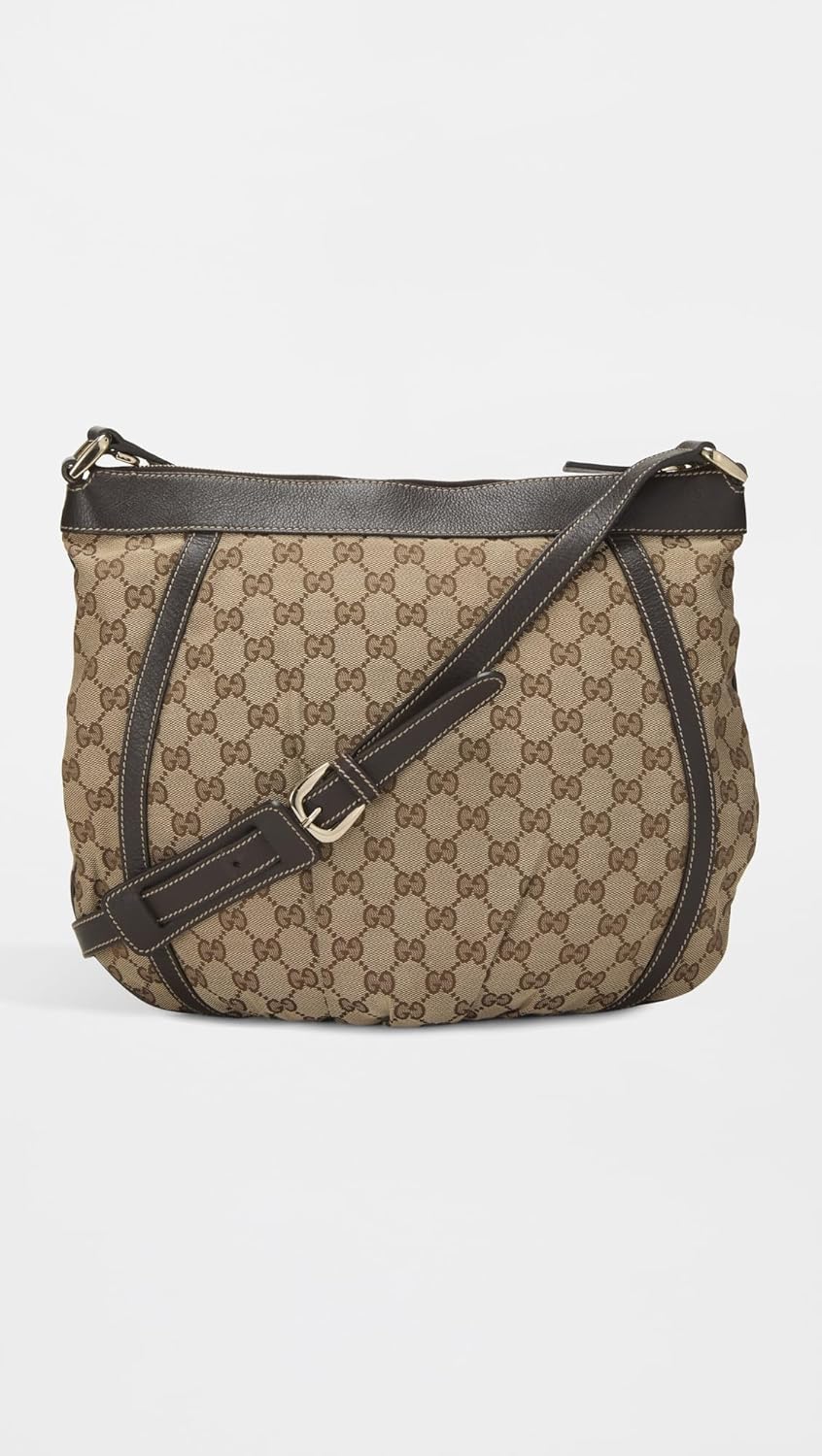 What Goes Around Comes Around Women's Pre-Loved Gucci Brown Canvas D Ring Abbey Messenger Bag, Brown, One Size - Image 3