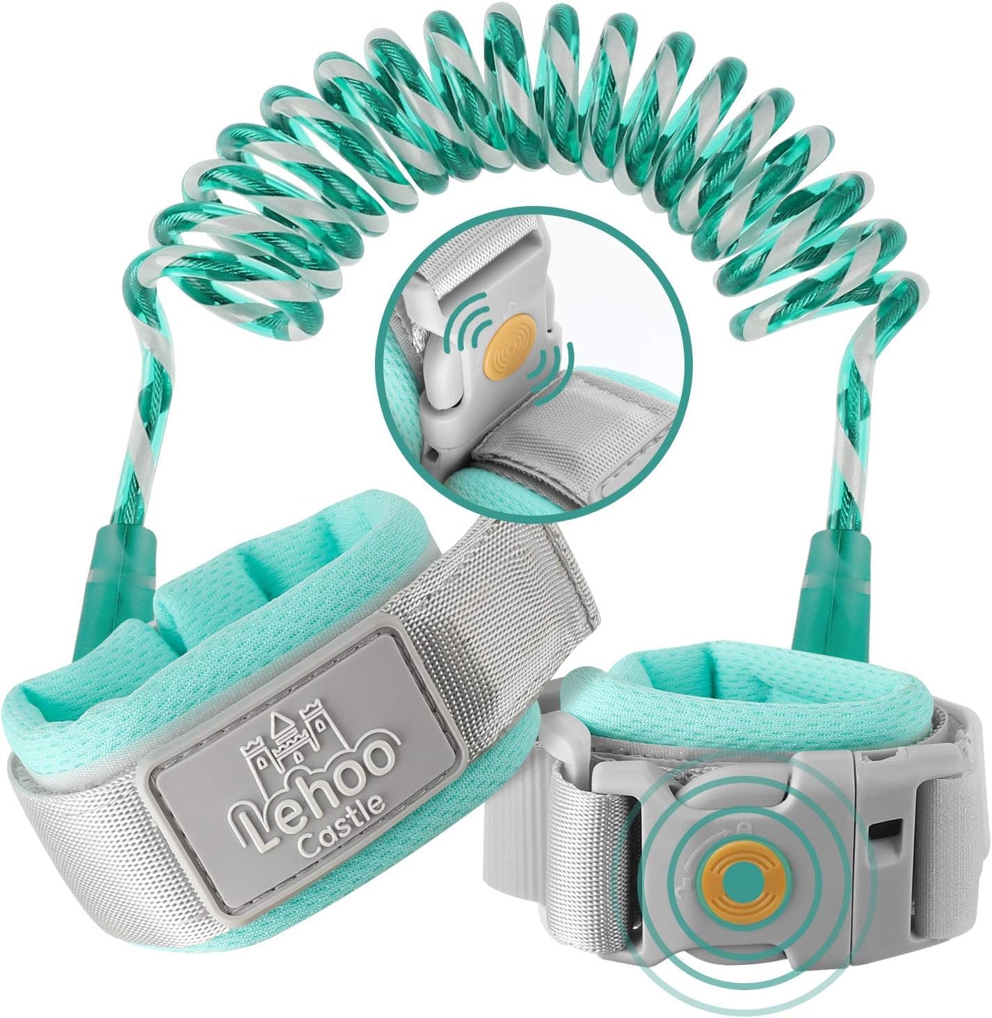 Lehoo Castle 2.5m Toddler Reins, Anti-Lost Wrist Link with Magnetic Lock