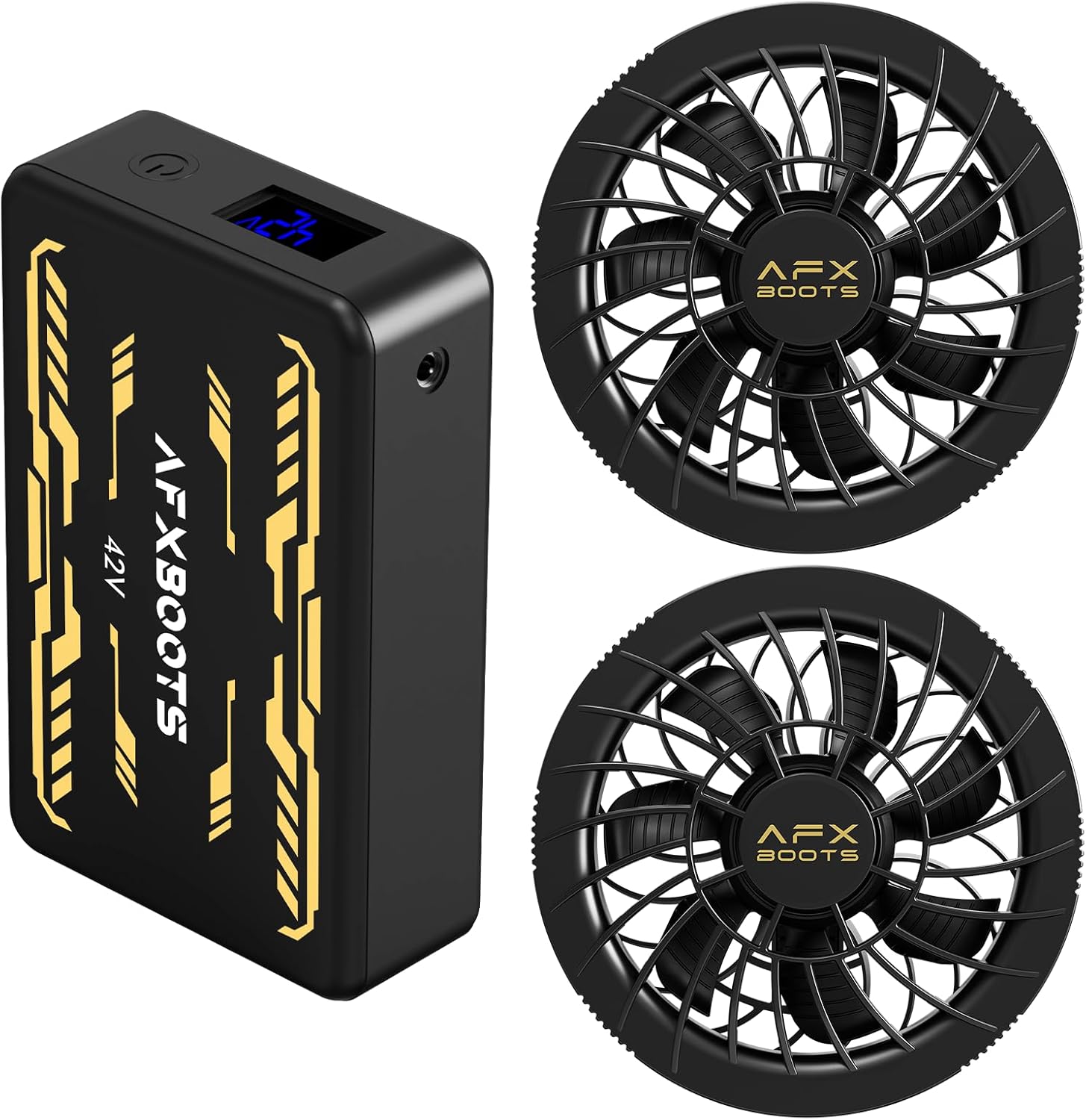 【2025最新 42V業界最強】ファンバッテリーセット 30000mAh 6段階風量調節 ファン付きベスト用 90mm服穴径対応 暑さ対策  Amazonで販売中