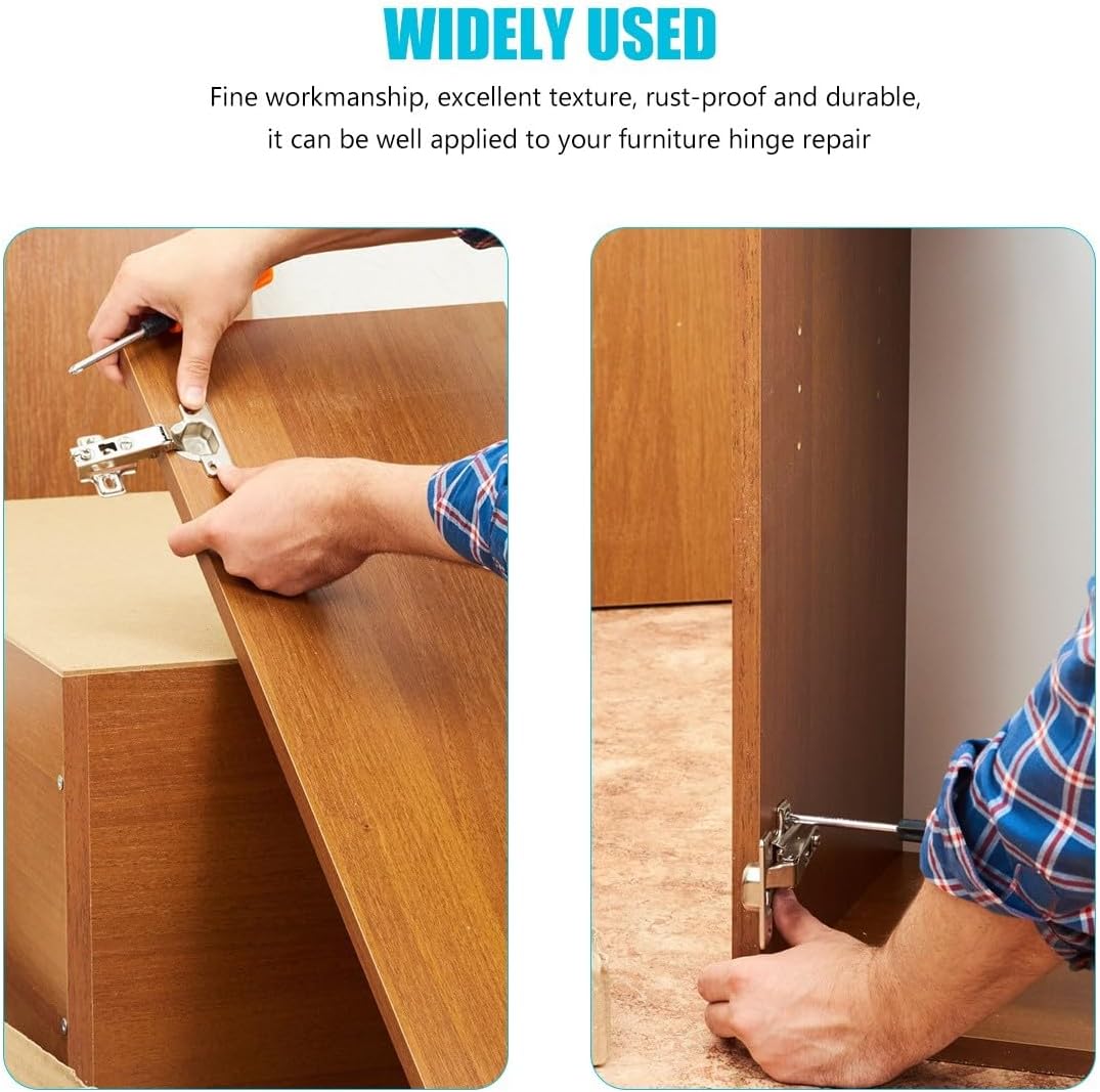 BETOOKY 10pcs Stainless Steel Butterfly Repair Plates for Cabinet Door Hinge Reinforcement Metal Mending Brackets Kit for Kitchen Cupboard Hardware