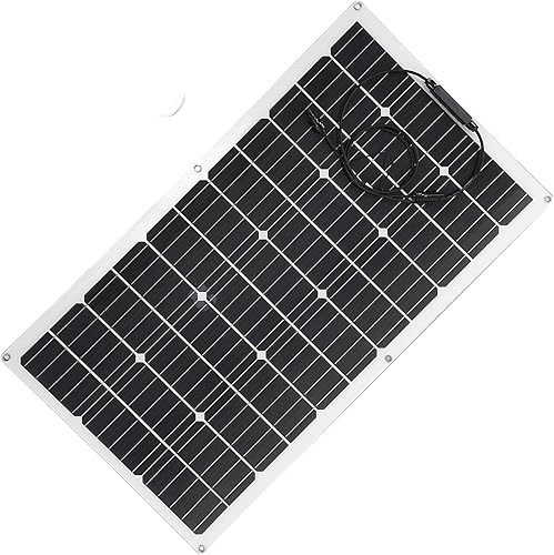 Solar Panel with Cable, 90W Flexible Solar Panel with Cable Photovoltaic System Waterproof Monocrystalline, Solar Battery Chargers & Charging Kits