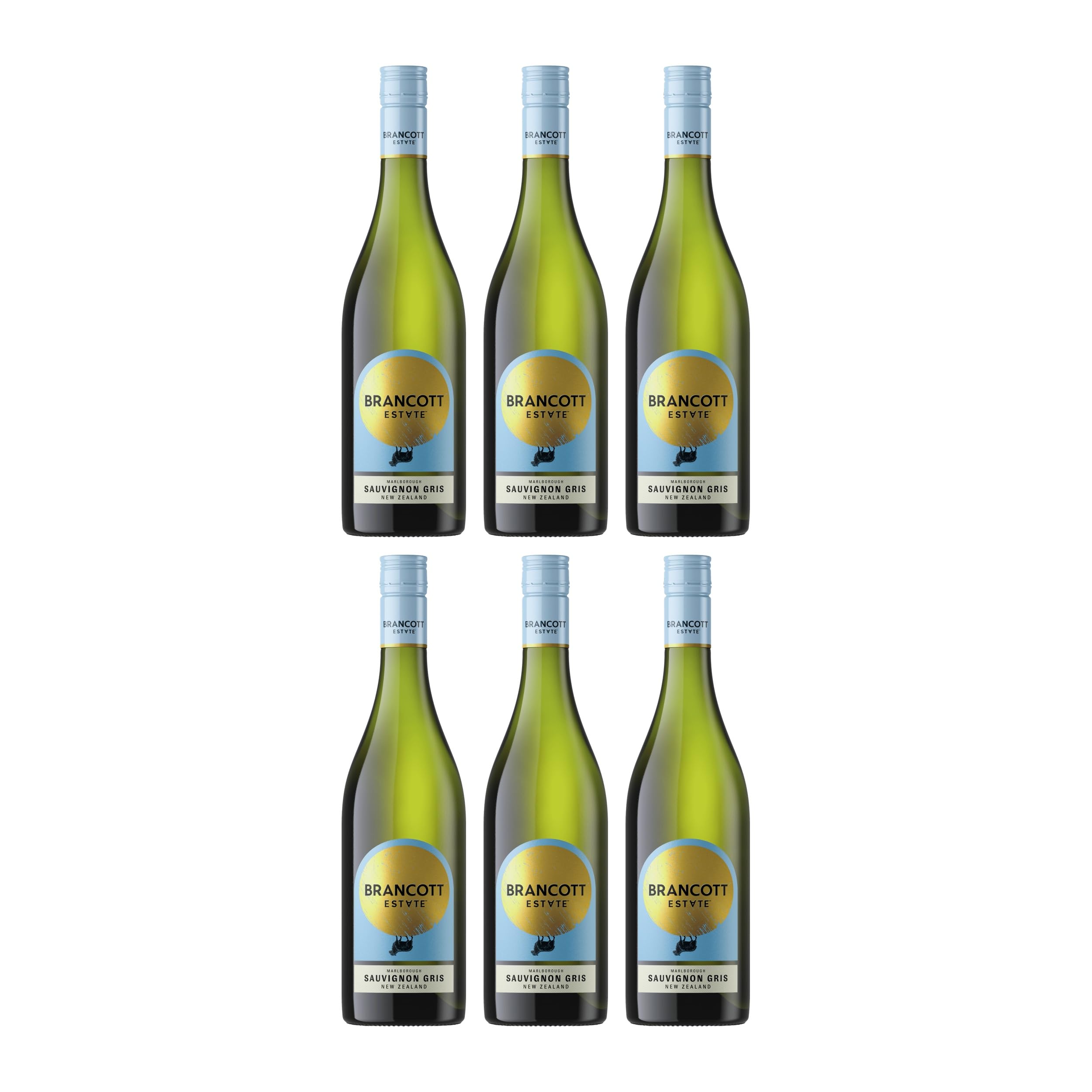 Brancott Estate Marlborough Sauvignon Gris Weisswein Weiss Trocken Neuseeland inkl. FeinWert E-Book (6 x 0.75 l)