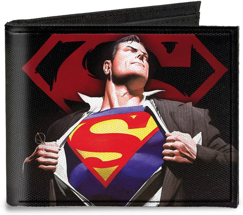 Buckle-Down Canvas Bi-fold Wallet - Uperman Forever Clark Kent-superman Accessory