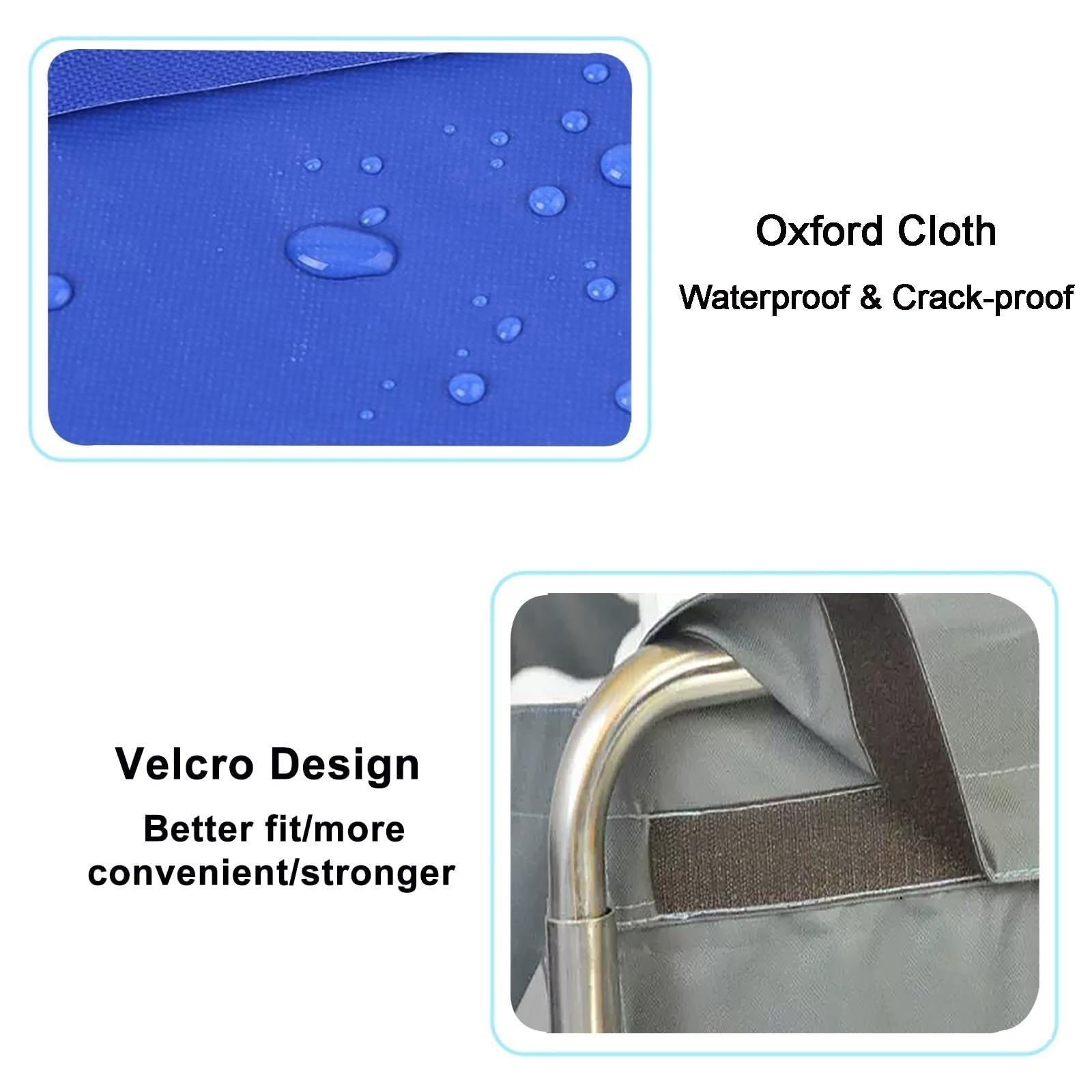 Bolsa de Repuesto Extragrande para Cesta de Ropa Sucia - Bolsa para Carrito Comercial, Tela Oxford, Lavable a máquina, Gancho de Metal, Ideal para Limpieza de hoteles y lavandería (77 x 44 x
