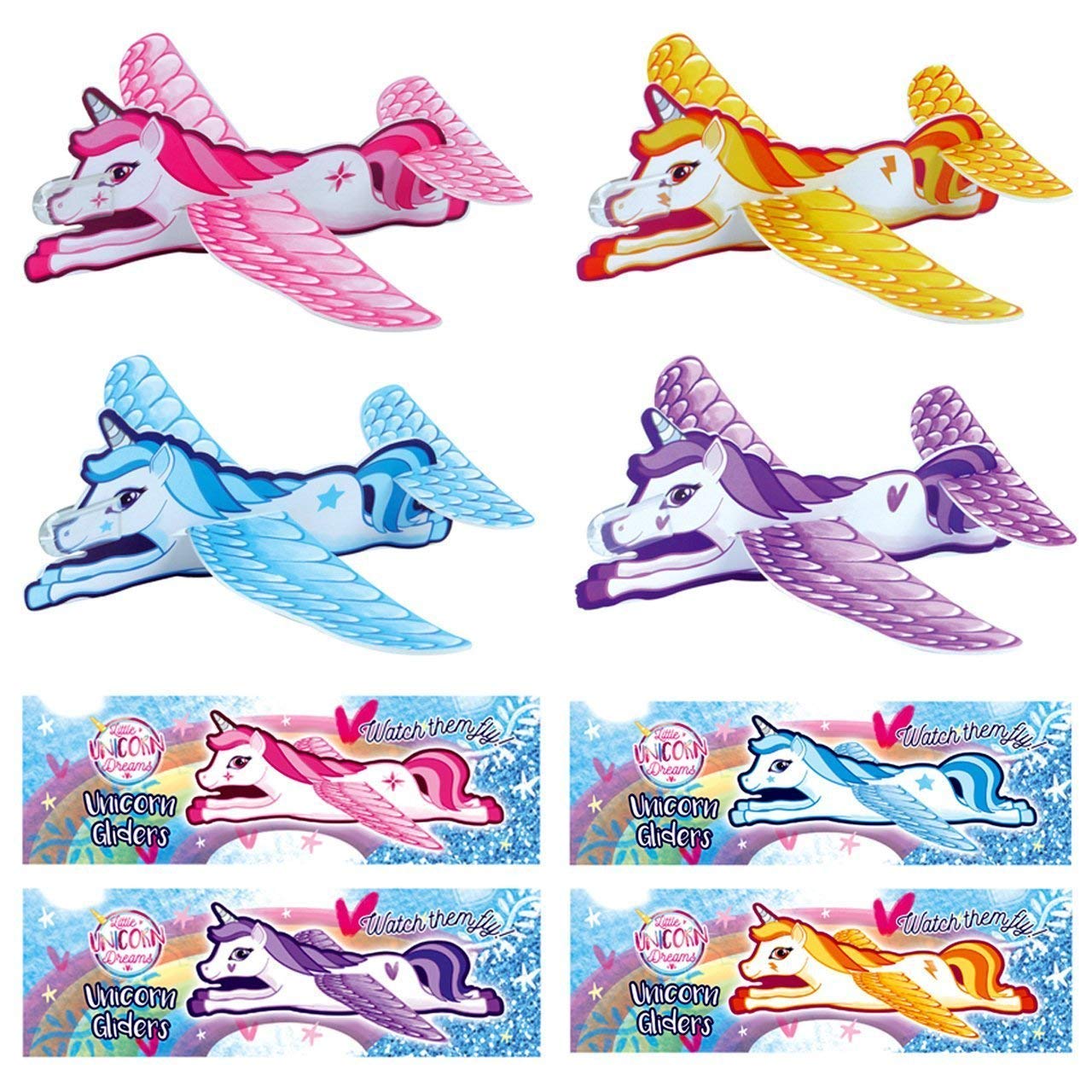 Henbrandt 2x24 x Unicorn Gliders Kids Toy Loot Bags