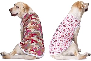 2 Pack Dog Tee Shirts for Large Breed Dogs